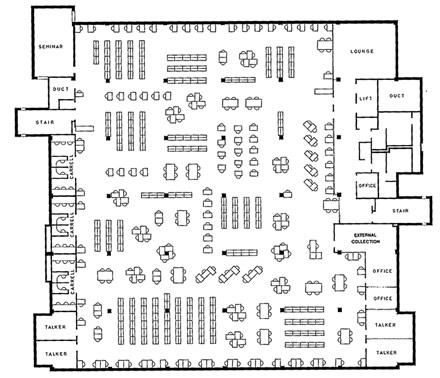 Floor plan of level four, 1972
