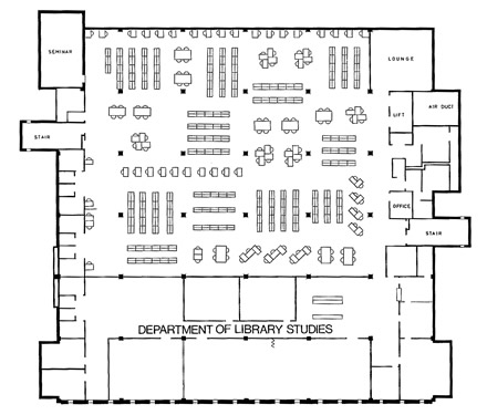Floor plan of level five, 1972
