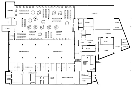 Floor plan of level two, 1972