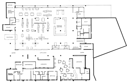 Floor plan of level three, 1972