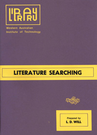 Literature searching booklet produced by WAIT Library staff, 1975