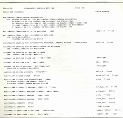 A page of the WAIT serials listing from 1973.