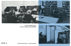 Level four of Robertson Library, 1972