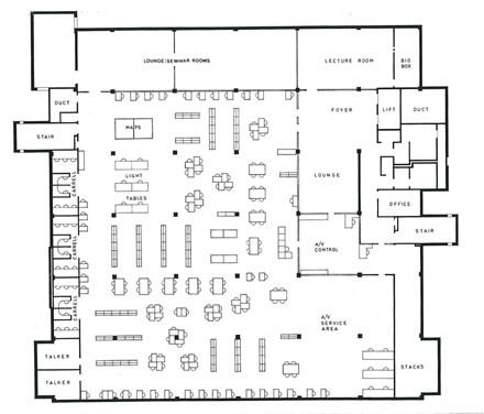 Level six floor plan, 1972