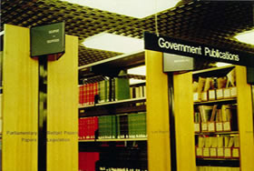 The government publications collection on level four, 1982