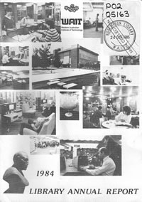 Cover of WAIT Library annual report, 1984