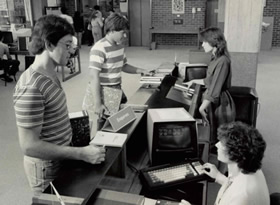 The loans desk, 1980s