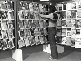 The current journals display, early 1980s.