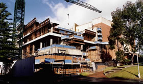 Extensions to Robertson Library under construction, 1989-1990