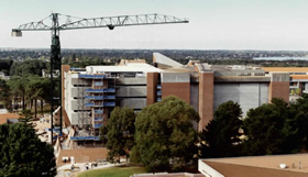 Robertson Library under construction, 1989-1991.