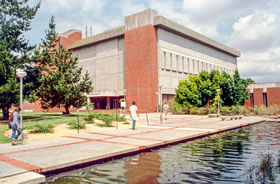 Exterior of Robertson Library, 1990s