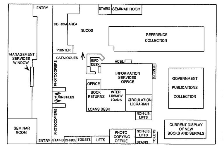 1972-2012: Floor plans of Robertson Library