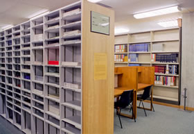 Shelving for current issues of journals, 1990s