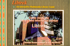 Screenshot of LibTrek, 1994
