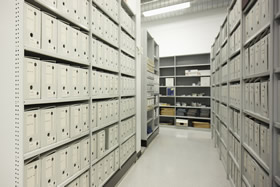 The archival stack area of the JCPML, 2011