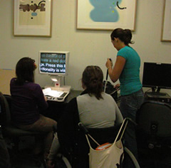 Students using the equity room, 2008