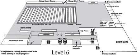 Floor plan of level six, 2012