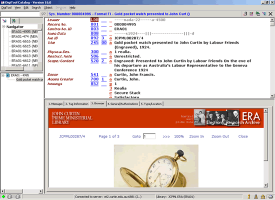 Diagram 7. Linking an object to a Metadata record