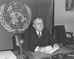 Evatt as President of the United Nations. National Archives of Australia: A6180 23/8/79/118