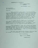 Letter from Public Service Commissioner to PM Curtin, 10 November 1941