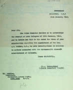 Letter from F A McLaughlin to Secretary , Five Dock ALP, 21 January 1942