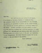 Letter from F McLaughlin to G Adams, 1943