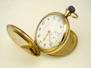 JCPML. Records of John Curtin. Gold pocket watch presented to John Curtin by Labour Friends (Engraved), 1924. JCPML00287/4