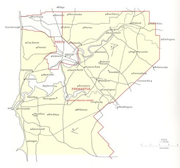 Fremantle electorate map, 1913-1921