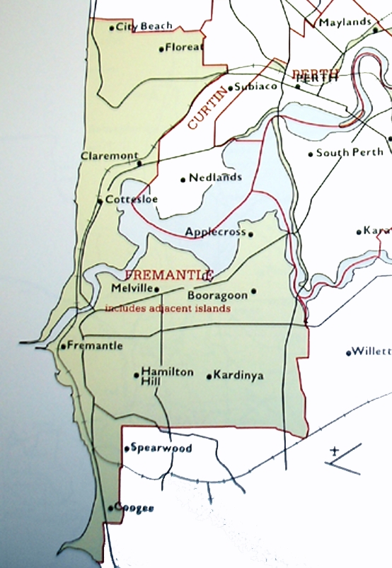 Map 6: The federal electorate of Fremantle from 1949-1954.