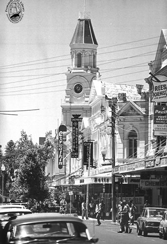 Intersection of High and Market Streets, Fremantle, c 1980. 