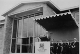 PM Robert Menzies speaking at opening of John Curtin School of Medical Research, ANU, 27 March 1958. JCPML00376/257