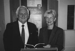 Associate Professor David Black with JCPML Director, Dr Vicki Williamson at the launch of John Curtin's Legacy