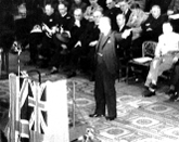 PM Curtin opening Austerity Loan at Capitol Theatre, 1942. JCPML00140/6