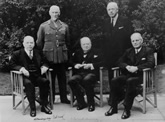 Jan Smuts, Peter Fraser, W Mackenzie-King, Winston Churchill and John Curtin. London, 1944. JCPML00376/16