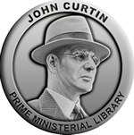 JCPML pin featuring image of John Curtin.