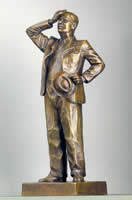 Bronze of Curtin in casual pose