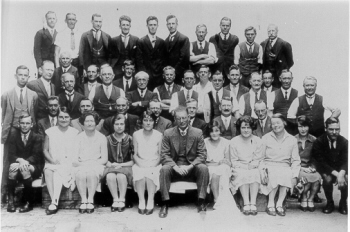 A farewell photograph for John Curtin, with the Westralian Worker directors and staff, 1928.