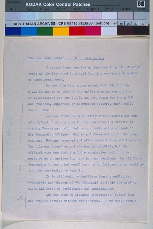 Letter from G Burgoyne, 27 March 1942, page 2