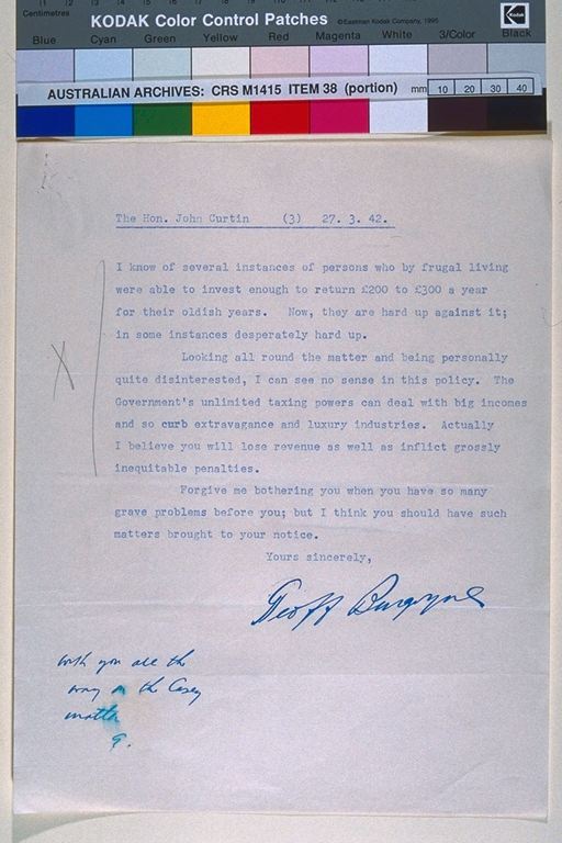 Letter from G Burgoyne, 27 March 1942, page 3