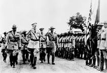 MacArthur inspects Philippine Scouts, 1936.
