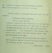 Birthday telegram from Curtin to MacArthur, 26 January 1944