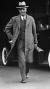 John Curtin with his briefcase
