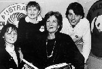 Hazel Hawke and schoolchildren at World Wildlife Fund function, 1983