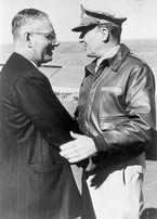 Prime Minister John Curtin shaking hands with General Douglas MacArthur, Sydney 8 June 1943 JCPML00376/69