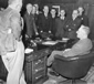 PM Curtin with the press 'Circus'. JCPML00376/2