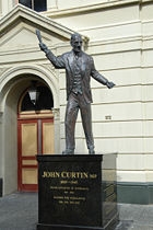 John Curtin statue, situated near the Fremantle Town Hall