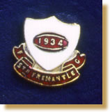 Membership badge for South  Fremantle Football Club 1934