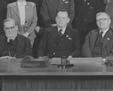 The Australian delegation to San Francisco for the United Nations conference.  National Library of Australia: Pic an23236247.