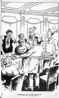 'Christmas Day in the gashouse' cartoon