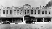 Westralian Worker building, c1920. Records of the Australian Labor Party WA Branch. JCPML00379/1